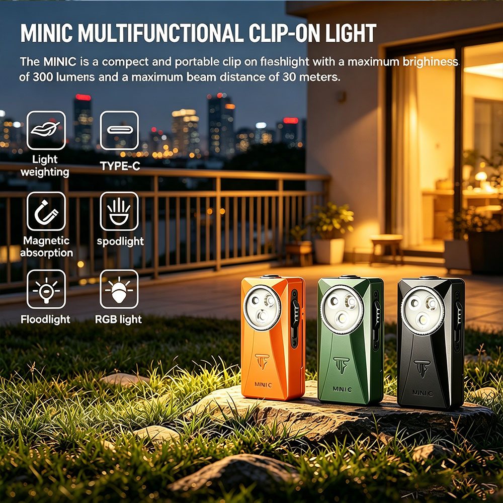 Edc Carry Flashlight - Trustfire MINIC 800 lumenów latarka EDC