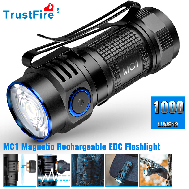 Edc Carry Flashlight - Trustfire MC1 latarka USB z możliwością
