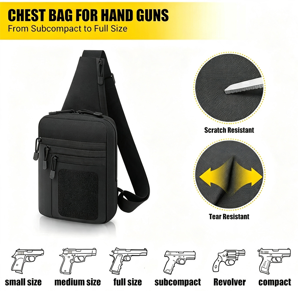 Ukryta torba na broń do noszen – Edc Concealed Carry Sling Bag recenzja i cena