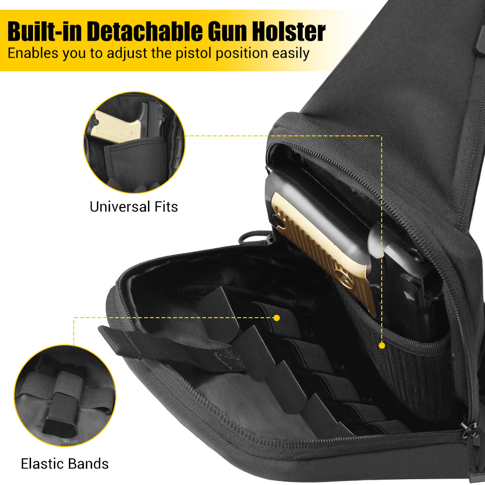 Taktyczna torba na pistolet, k – Edc Concealed Carry Sling Bag recenzja i cena