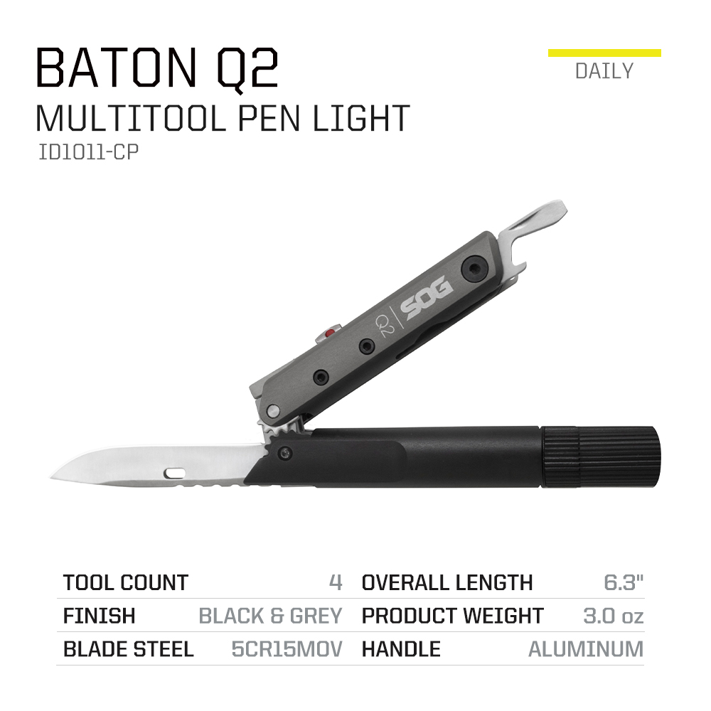 SOG BATON Q2 4 w 1 długopis wi – Edc Carry Flashlight recenzja i cena