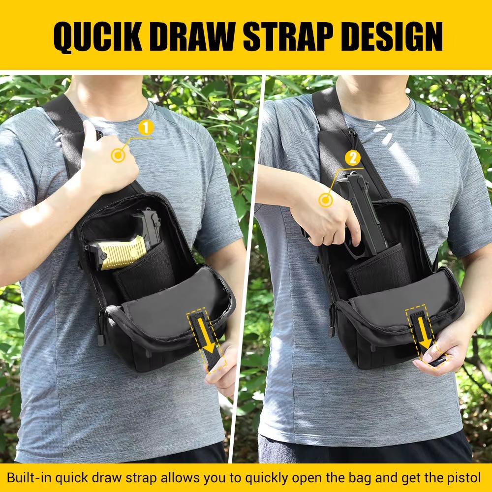 Taktyczna torba na pistolet, k – Edc Concealed Carry Sling Bag recenzja i cena